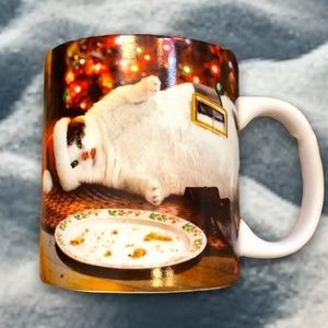 Santa Cat ate too many Cookies Coffee‎ Mug cypress